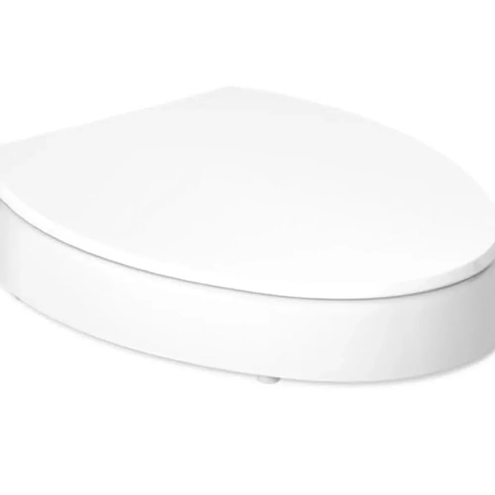KOHLER Hyten Elevated Quiet-Close Elongated Toilet‎ Seat in White 25875-0